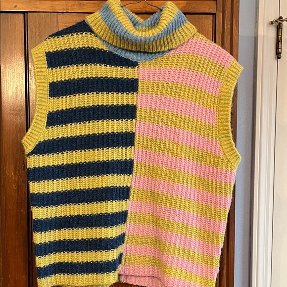 FRNCH Multicolor Striped Sweater Vest - Picture 2 of 3